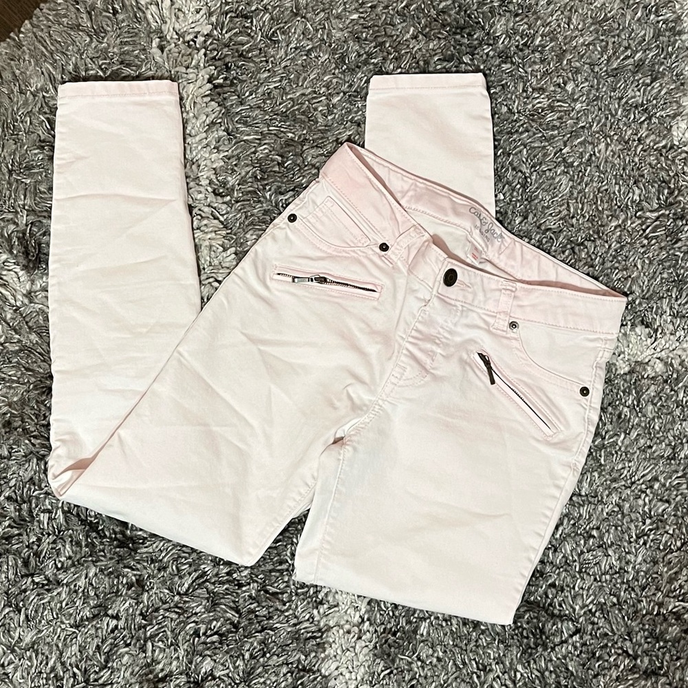 Light pink skinny jeans